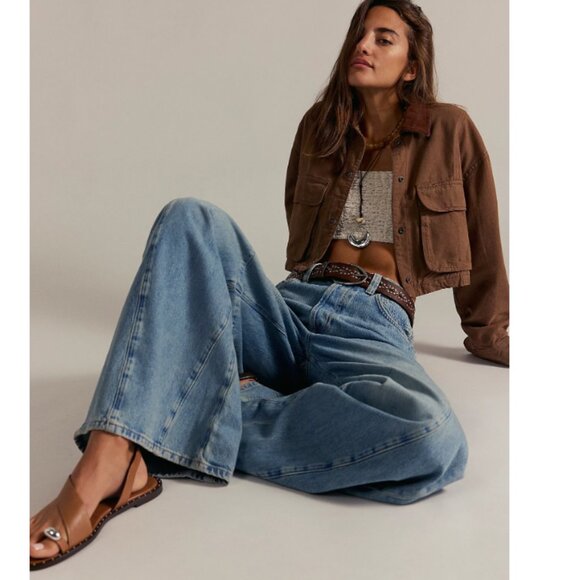 NEW Free People We The Free Eden High Slouchy Jeans 258 5S3